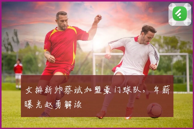 女排新帅蔡斌加盟豪门球队，年薪曝光赵勇解读